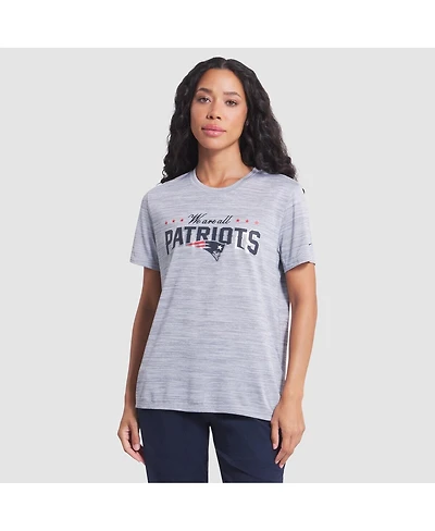 Nike Women's Silver New England Patriots 2025 Rivalries Collection Sideline Velocity Dri-fit T-Shirt