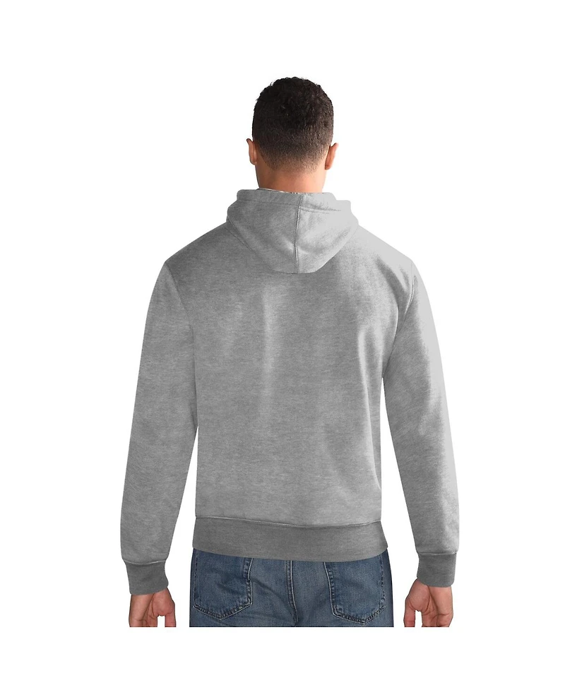 Starter Men's Heather Gray New York Giants Pullover Hoodie