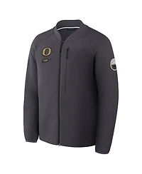 Nike Men's Anthracite Oregon Ducks Shoe Duck Tech Fleece Full-Zip Jacket