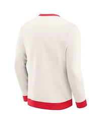 Darius Rucker Collection by Fanatics Men's Cream Philadelphia Phillies Colorblock Crewneck Sweatshirt