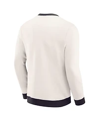 Darius Rucker Collection by Fanatics Men's Cream Houston Texans Colorblock Crewneck Sweatshirt