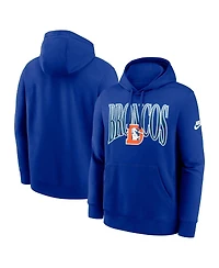 Nike Men's Royal Denver Broncos Full Blitz Club Fleece Pullover Hoodie