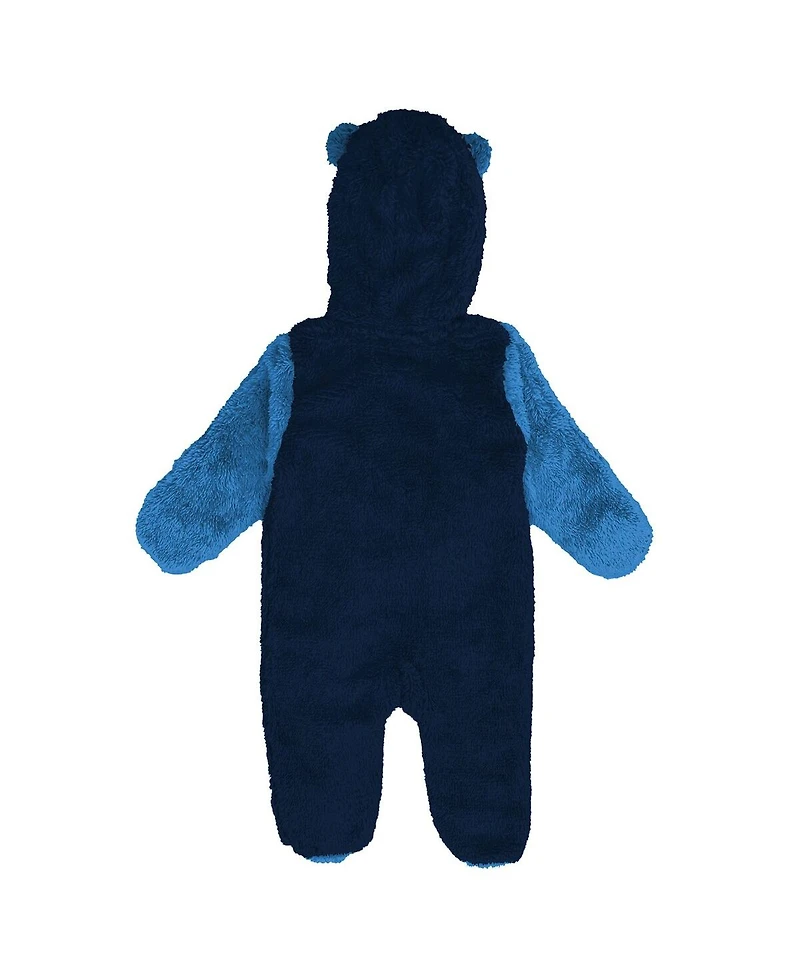 Outerstuff Baby Boys and Girls Newborn Navy Minnesota Timberwolves Stay Napping Fleece Bunting Full-Zip Sleeper