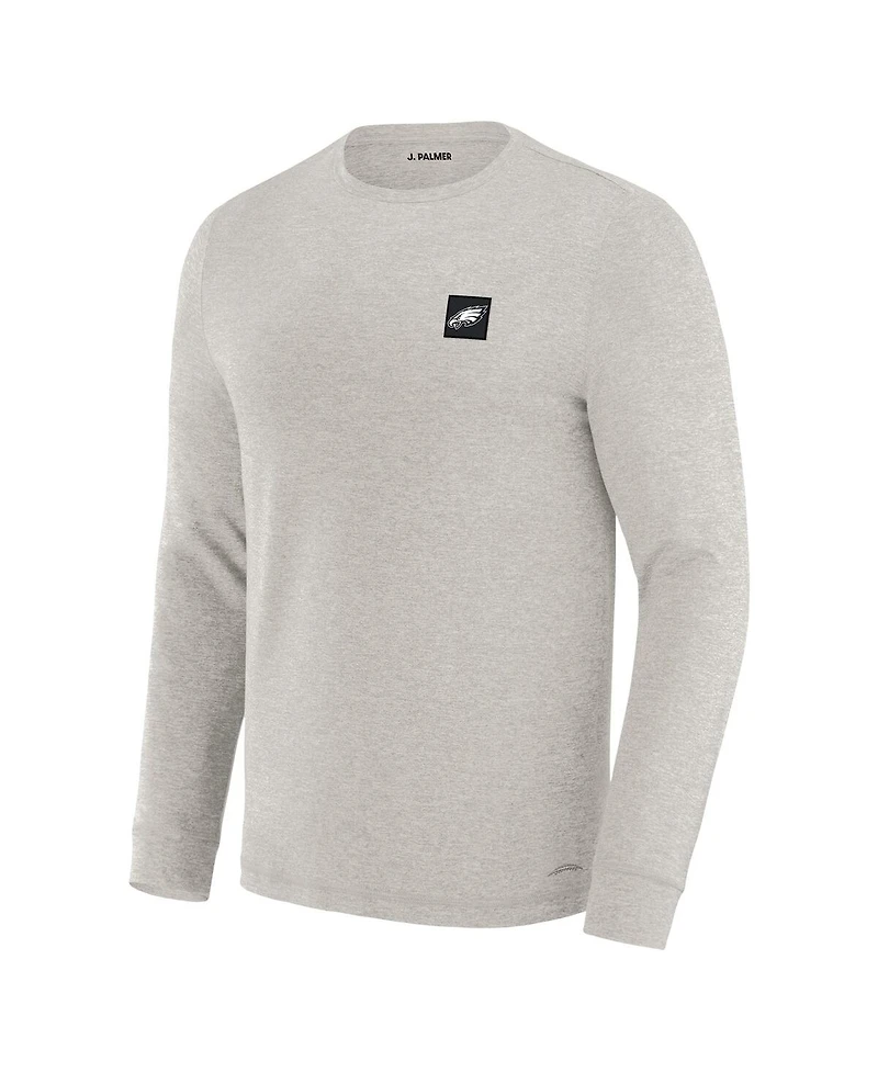 J. Palmer Men's Gray Philadelphia Eagles Four Down Long Sleeve T-Shirt