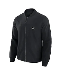 J. Palmer Men's Black Ohio State Buckeyes Lightweight Cover-4 Tri-Blend Full-Zip Jacket