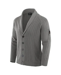 J. Palmer Men's Graphite Buffalo Bills the Playmaker Cardigan Raglan Sweater