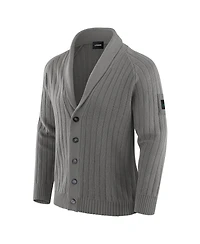 J. Palmer Men's Graphite Philadelphia Eagles the Playmaker Cardigan Raglan Sweater