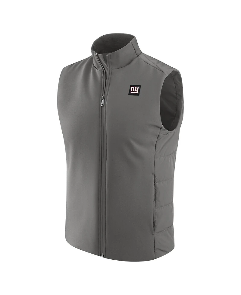 J. Palmer Men's Graphite New York Giants Front Office Full-Zip Vest