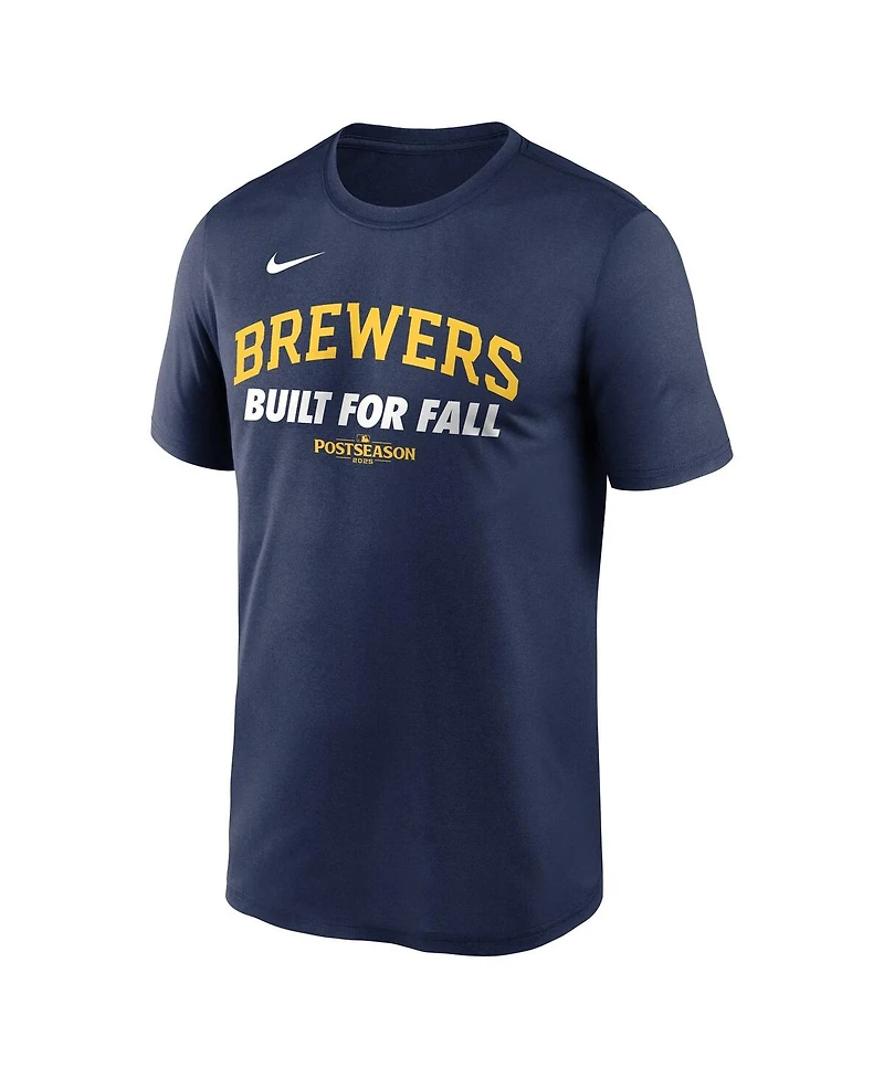 Nike Men's Navy Milwaukee Brewers 2025 Mlb Postseason Authentic Collection Legend Dri-fit T-Shirt