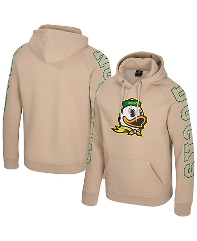 Colosseum Men's Tan Oregon Ducks Big Break Raglan Hoodie