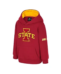 Colosseum Toddler Cardinal Iowa State Cyclones Big Logo Volume Fleece Pullover Hoodie