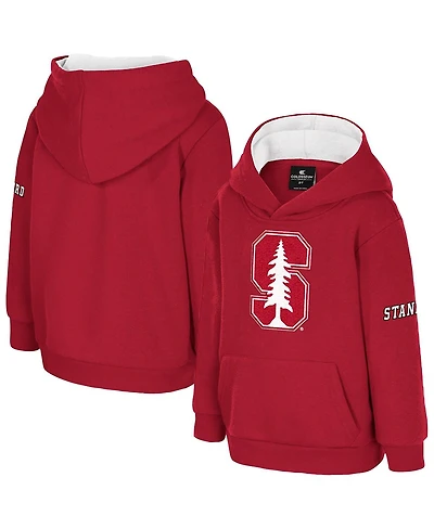Colosseum Toddler Cardinal Stanford Big Logo Volume Fleece Pullover Hoodie