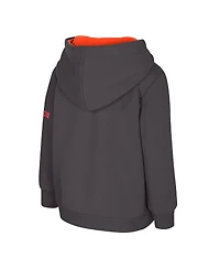 Colosseum Toddler Charcoal Clemson Tigers Big Logo Volume Fleece Pullover Hoodie