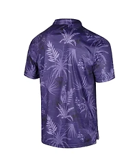 Colosseum Men's Purple Tcu Horned Frogs Palms Team Polo Shirt