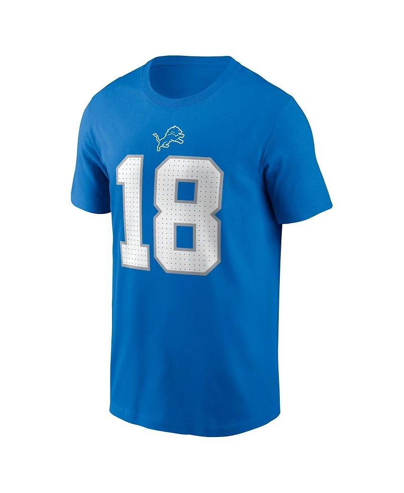 Nike Men's Isaac TeSlaa Blue Detroit Lions Name Number T-Shirt