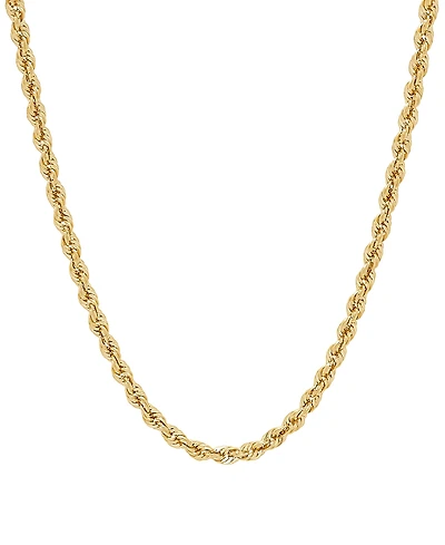 Macy's Rope Chain 22" Necklace (4mm) in 14K Yellow Gold