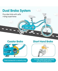 14 Inch Kids Bike with Dual Brakes, Adjustable Seat, and Training Wheels