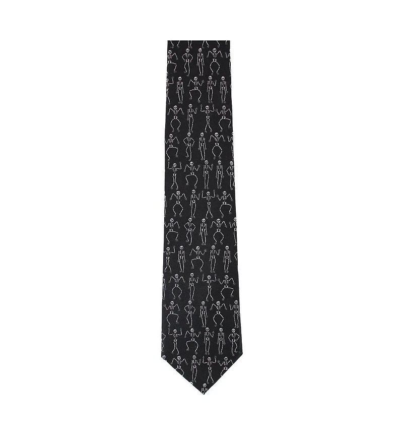 Trafalgar Big & Tall Davy Bones the Dancing Skeleton Silk Novelty Necktie