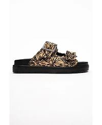 Forever & Always Shoes Milana Leather Double Strap Sandal (Women)