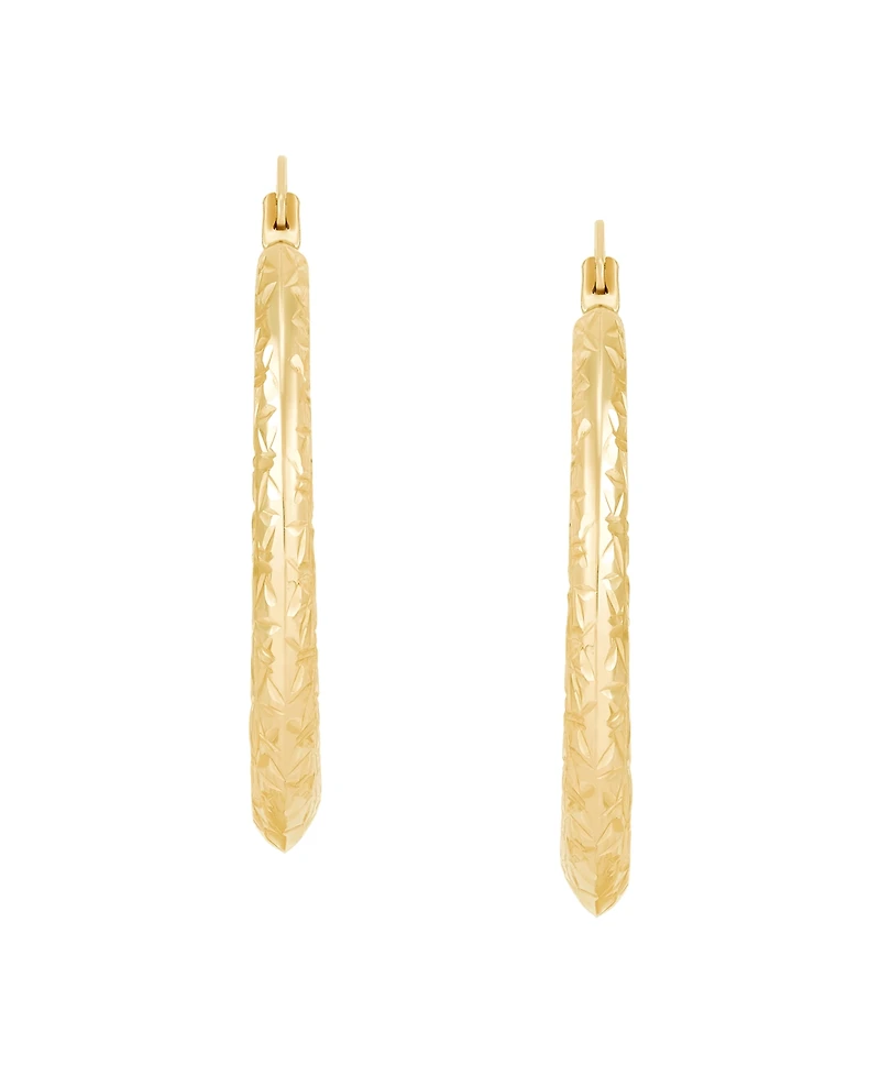 Macy's Polished Round Back to Back Hoop Earrings in 10K Yellow Gold