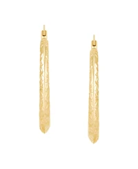 Macy's Polished Round Back to Back Hoop Earrings in 10K Yellow Gold
