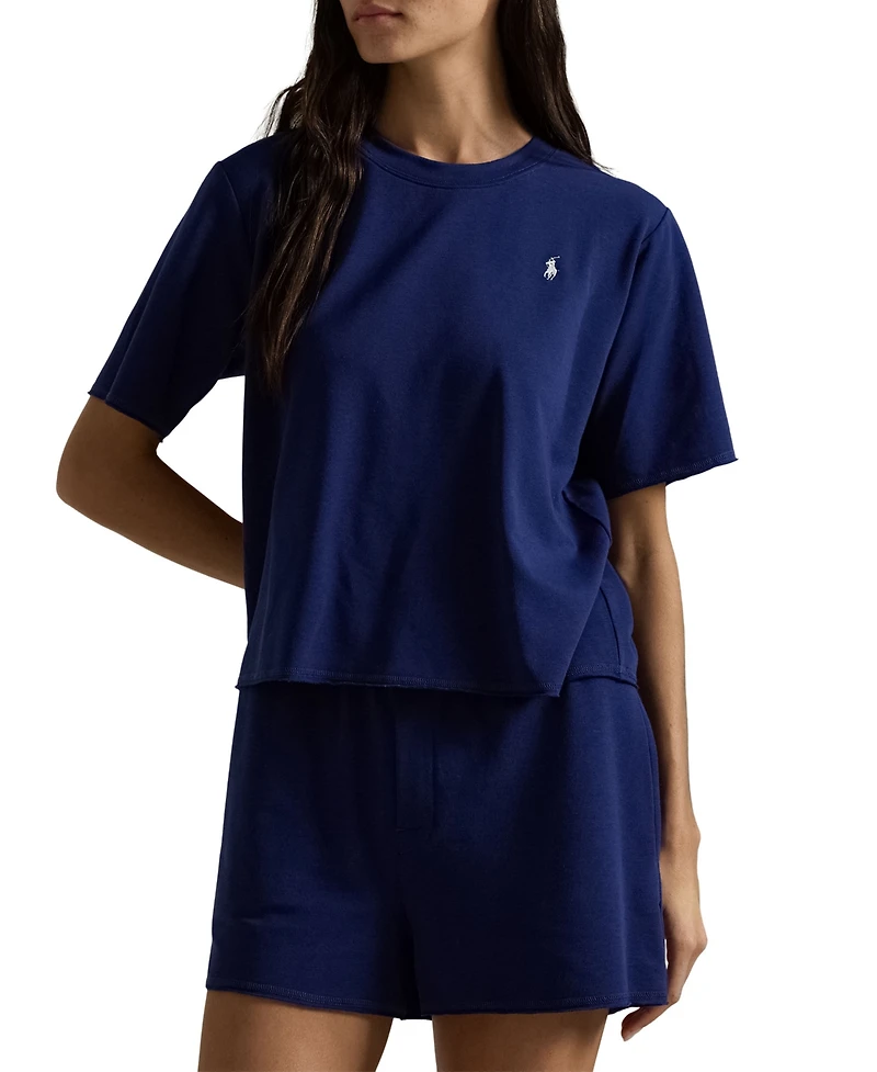 Polo Ralph Lauren Women's 2-Piece Crewneck Top and Shorts Pajama Set