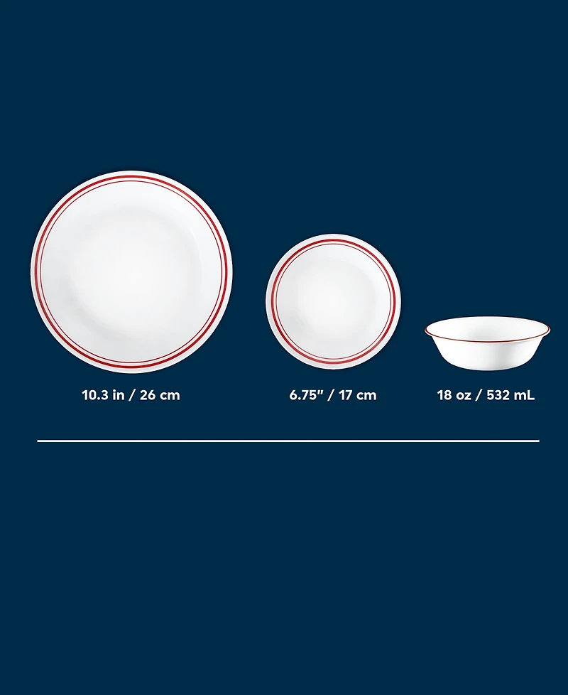 Corelle Logan 18-Pc. Dinnerware Set, Service For 6