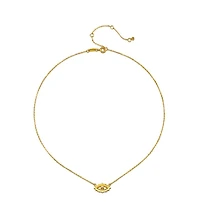 Ignite Intuition White Topaz Evil Eye Necklace