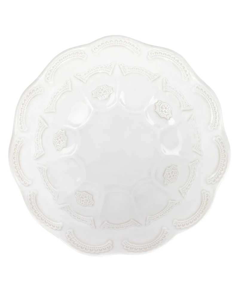 Vietri Incanto Stone White Lace Medium Round Bowl