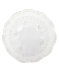 Vietri Incanto Stone White Lace Medium Round Bowl