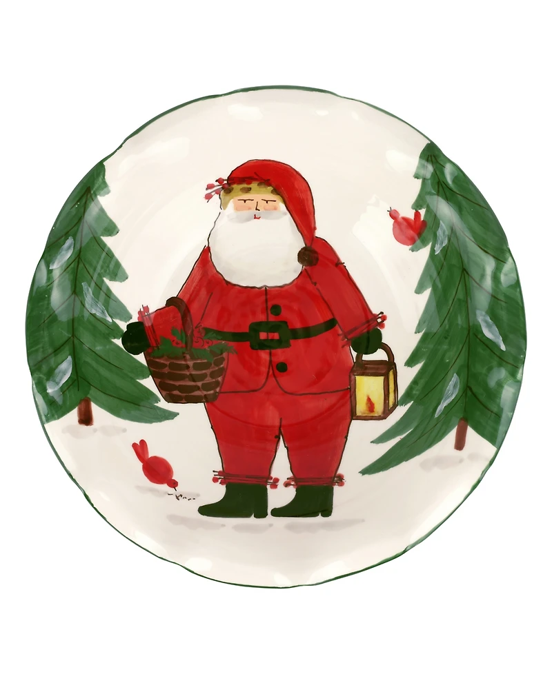 Vietri Old St. Nick Pedestal Fruit Bowl