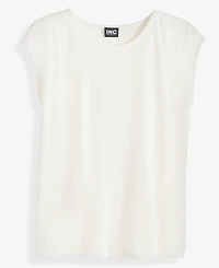 I.n.c. International Concepts Women's Ruched-Shoulder Cap-Sleeve Top, Macy's Exclusive