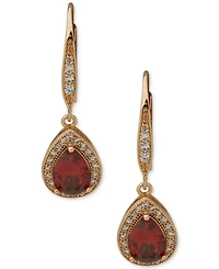 Anne Klein Cubic Zirconia Gold-Tone Pear Drop Earrings