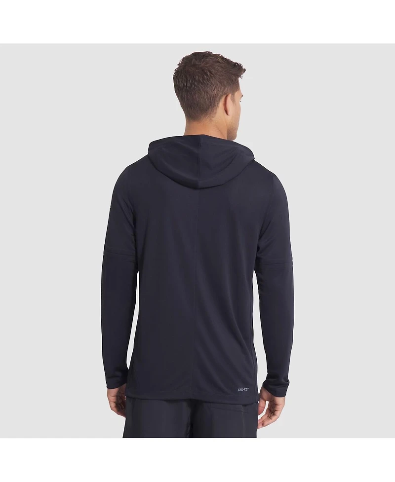 Nike Men's Midnight Blue Los Angeles Rams 2025 Rivalries Collection Sideline Dri-fit Long Sleeve Hoodie T-Shirt