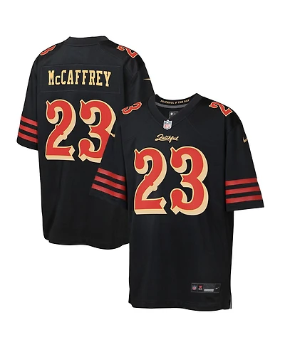Nike Big Boys and Girls Christian McCaffrey Black San Francisco 49ers 2025 Rivalries Collection Game Jersey