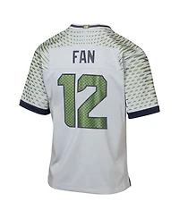 Nike Big Boys and Girls 12s Wolf Gray Seattle Seahawks 2025 Rivalries Collection Game Jersey