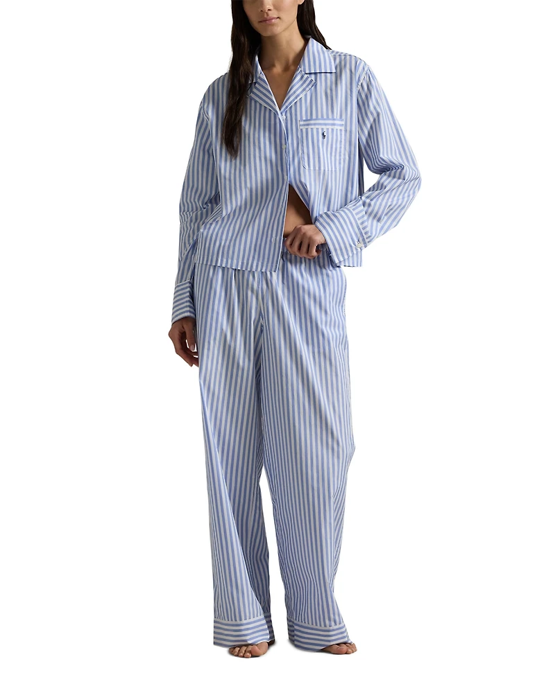Polo Ralph Lauren Women's 2-Piece Buttoned Shirt and Pants Pajama Set
