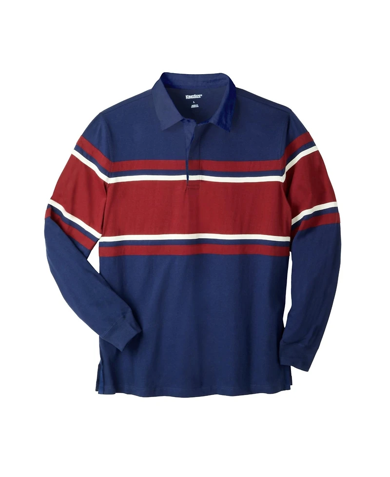 KingSize Big & Tall Long-Sleeve Rugby Polo