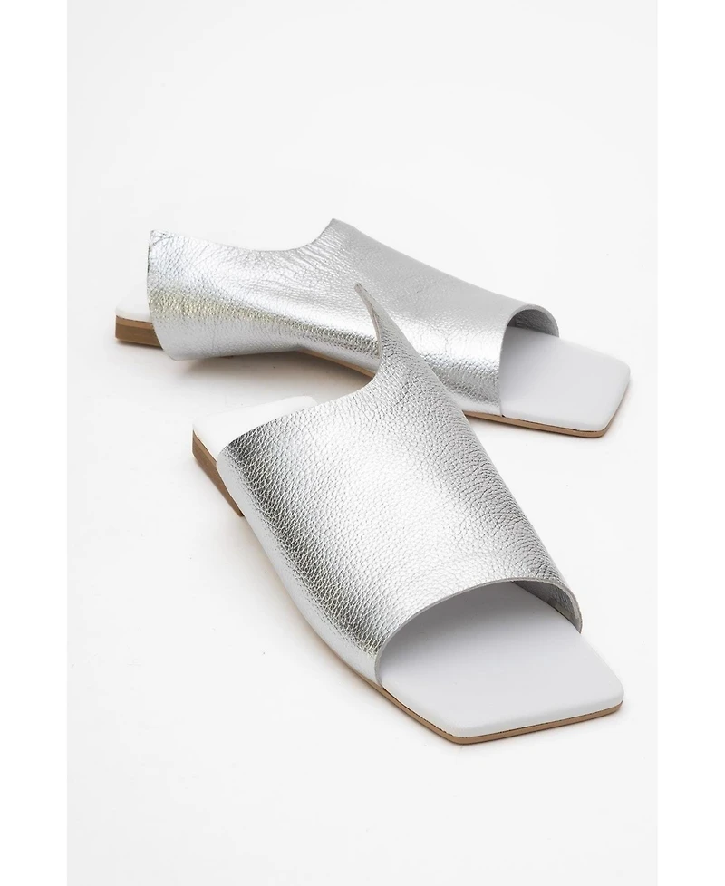 Forever & Always Shoes Orianna Leather Slide Sandal (Women)