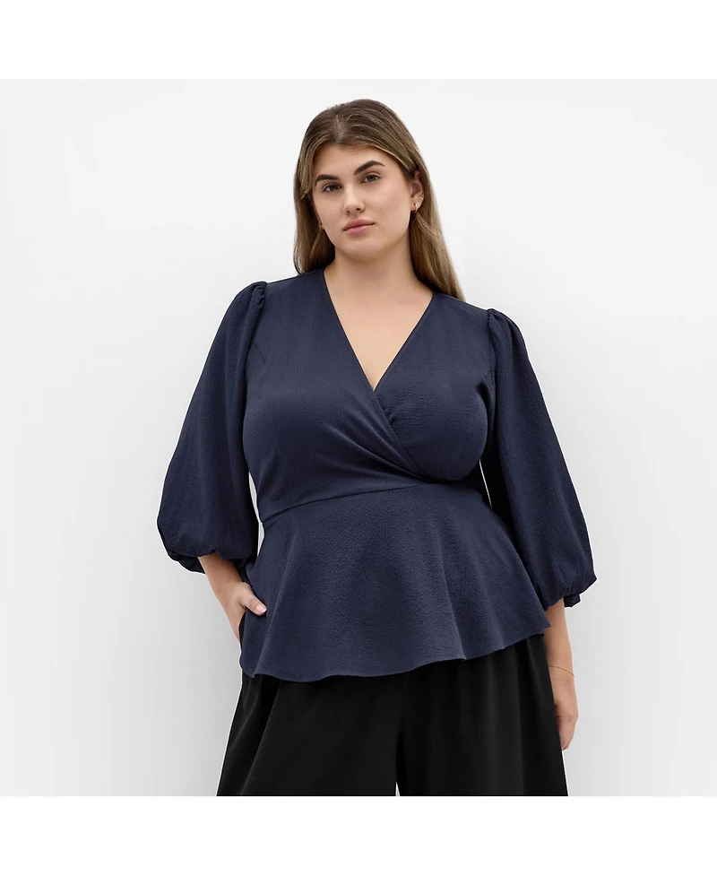 City Chic Women's Celina Peplum Top