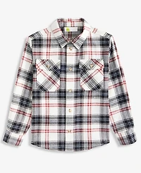 Epic Threads Boys 7-8 Blaze Plaid Flannel Shirt, Macy's Exclusive