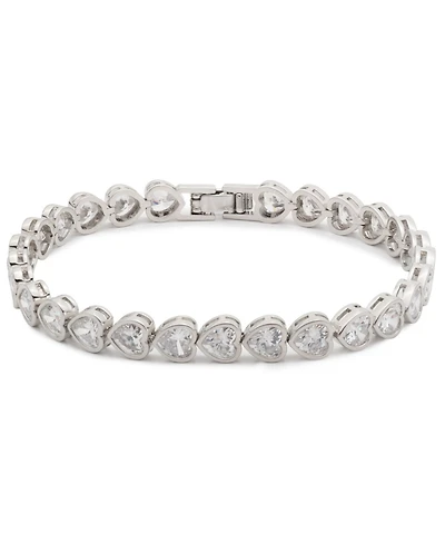 Givenchy Cubic Zirconia Crystal Stone Gold-Tone Heart Flex Bracelet