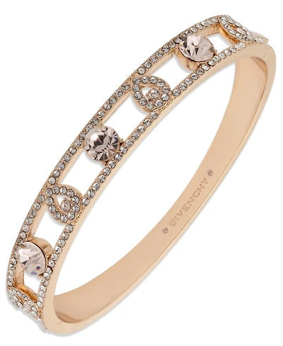 Givenchy Silk Glass Stone Gold-Tone Pear Bangle Bracelet