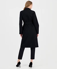 T Tahari Women's Double-Breasted Embellished Coat