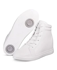 Little Kids White Wedge Sneaker