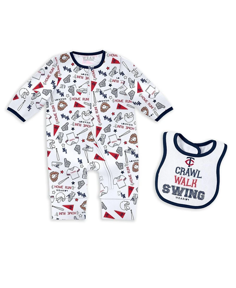 Wear by Erin Andrews Baby Boys and Girls Minnesota Twins Sleep Play Set