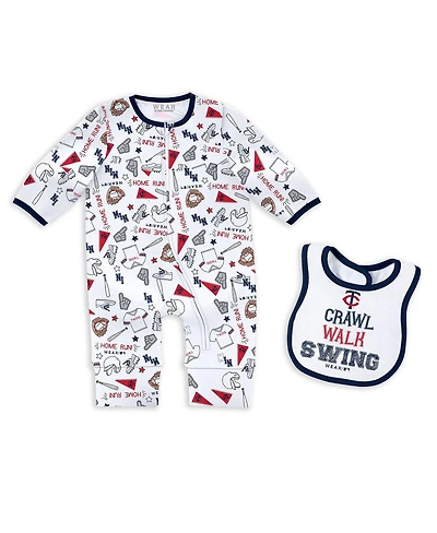 Wear by Erin Andrews Baby Boys and Girls Minnesota Twins Sleep Play Set