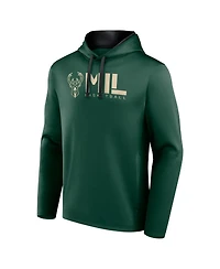 Logo Athletic Men's Hunter Green Milwaukee Bucks Head Start Pullover Hoodie