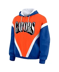 Wear by Erin Andrews Women's Orange/Royal Florida Gators Color Block Full-Zip Hoodie Windbreaker Jacket