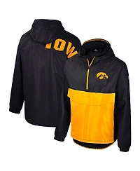 Colosseum Men's Black Iowa Hawkeyes Reloaded Anorak Half-Zip Jacket